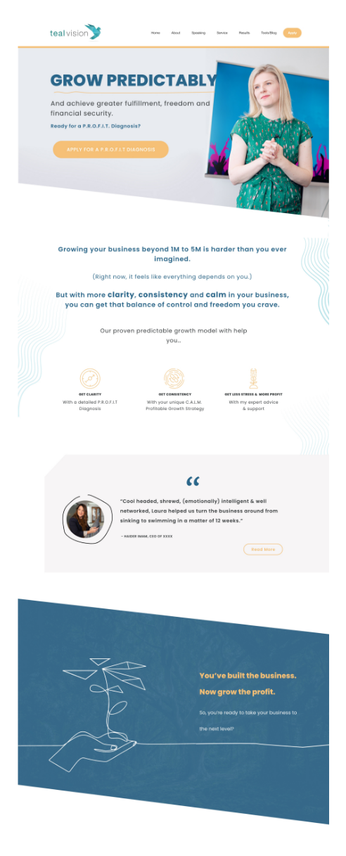 Screenshot of Teal Vision Web Design